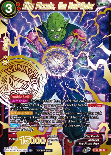 King Piccolo, the New Ruler (Alternate Art Set 2021 Vol. 3) (DB3-015) [Tournament Promotion Cards] | Devastation Store