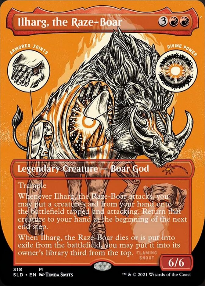 Ilharg, the Raze-Boar (Borderless Foil Etched) [Secret Lair Drop Series] | Devastation Store