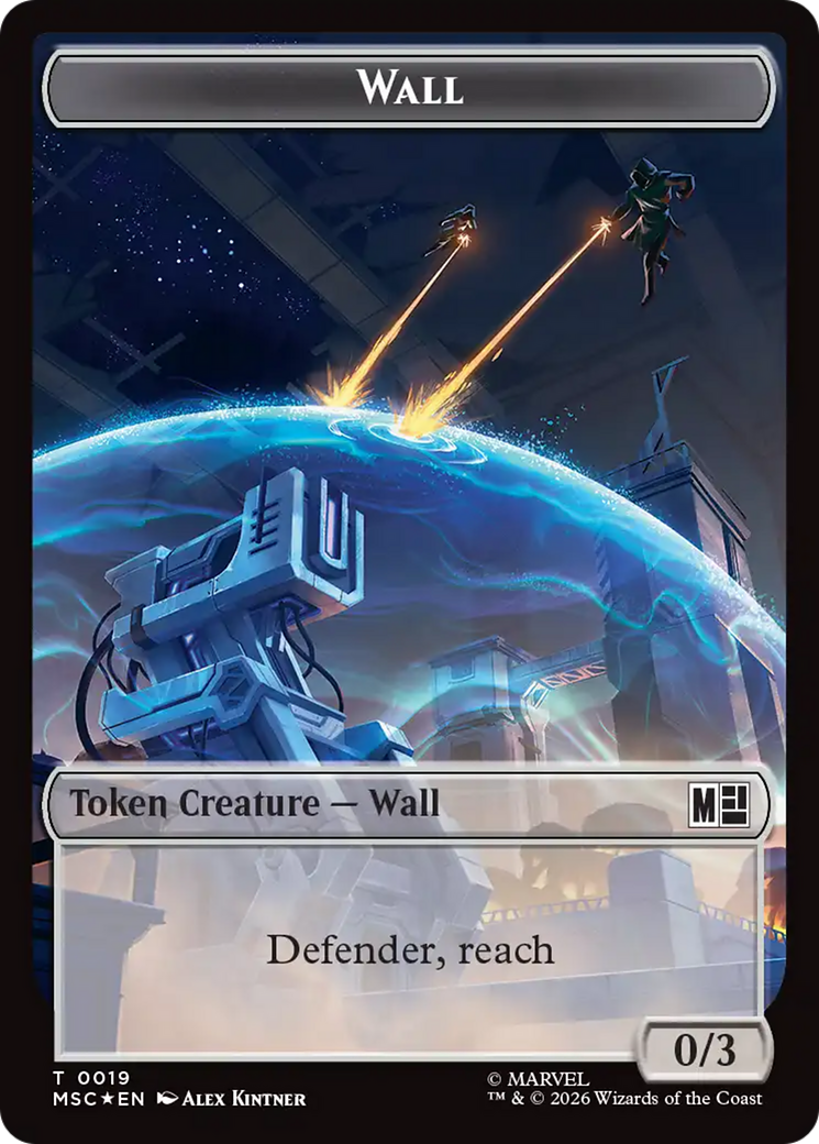 Copy (017) // Wall (019) Double-Sided Token (Surge Foil) [Marvel Super Heroes Commander Tokens] | Devastation Store