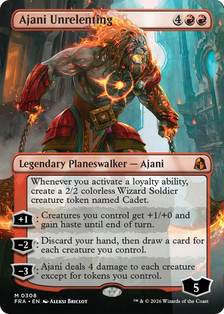 Ajani Unrelenting (Borderless) [Reality Fracture] | Devastation Store