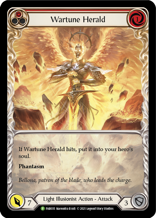Wartune Herald (Red Extended Art) [FAB035] (Promo)  Rainbow Foil | Devastation Store