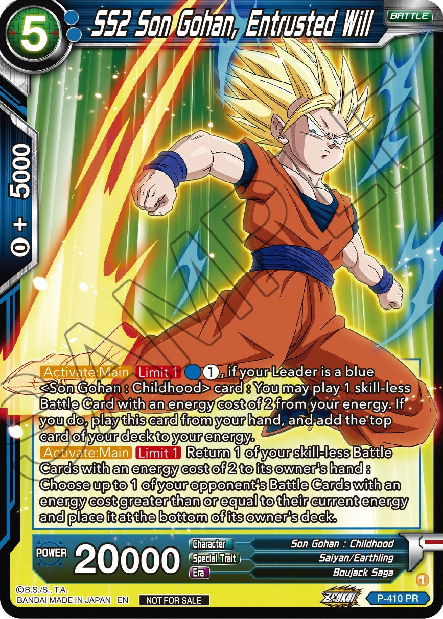 SS2 Son Gohan, Entrusted Will (P-410) [Promotion Cards] | Devastation Store
