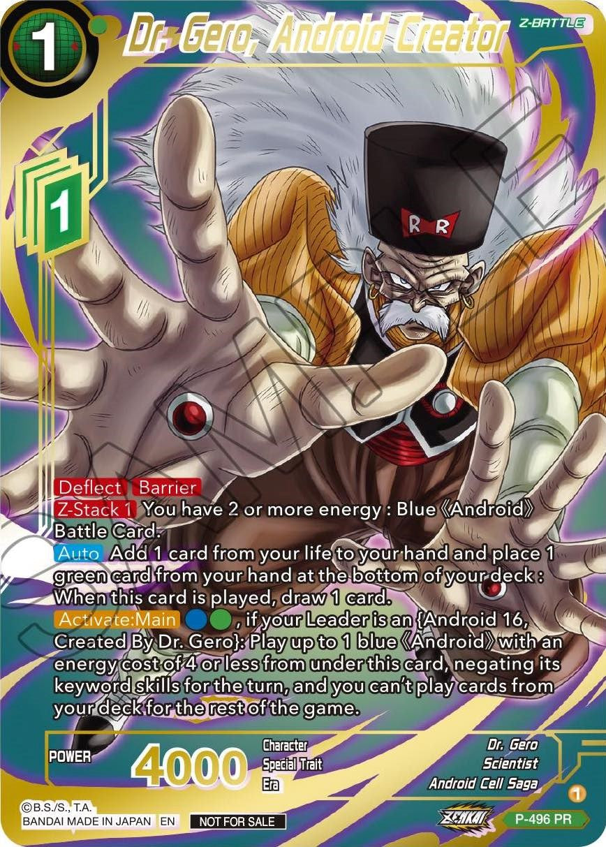 Dr. Gero, Android Creator (Gold Stamped) (P-496) [Promotion Cards] | Devastation Store