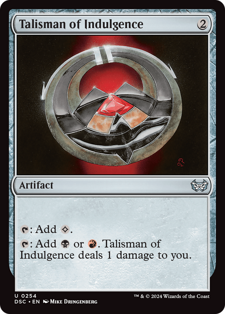 Talisman of Indulgence [Duskmourn: House of Horror Commander] | Devastation Store