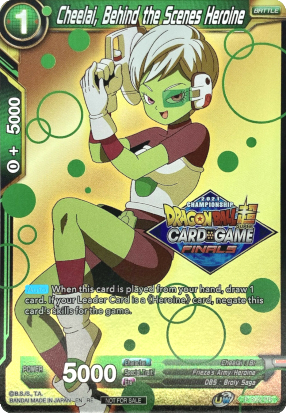 Cheelai, Behind the Scenes Heroine (2021 Tournament Pack Vault Set) (P-302) [Tournament Promotion Cards] | Devastation Store