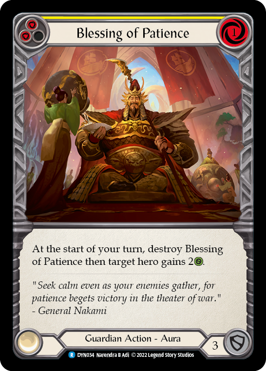 Blessing of Patience (Yellow) [DYN034] (Dynasty) | Devastation Store