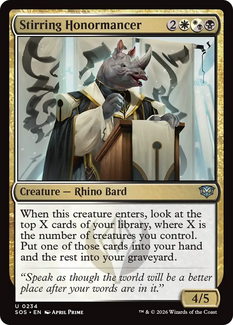 Stirring Honormancer [Secrets of Strixhaven] | Devastation Store