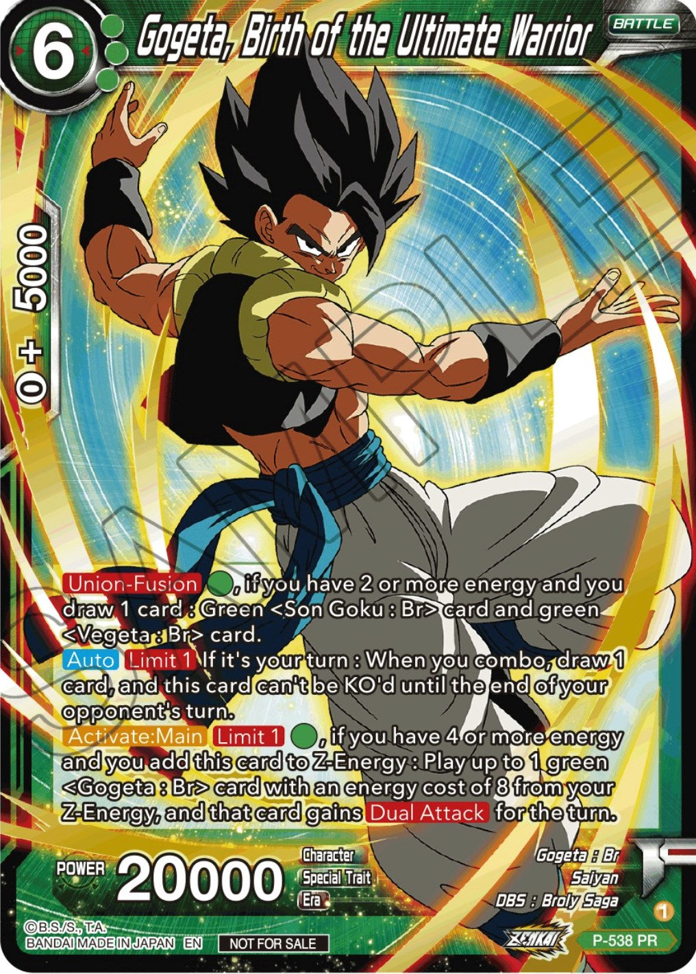 Gogeta, Birth of the Ultimate Warrior (Championship Selection Pack 2023 Vol.2) (Gold-Stamped Silver Foil) (P-538) [Tournament Promotion Cards] | Devastation Store