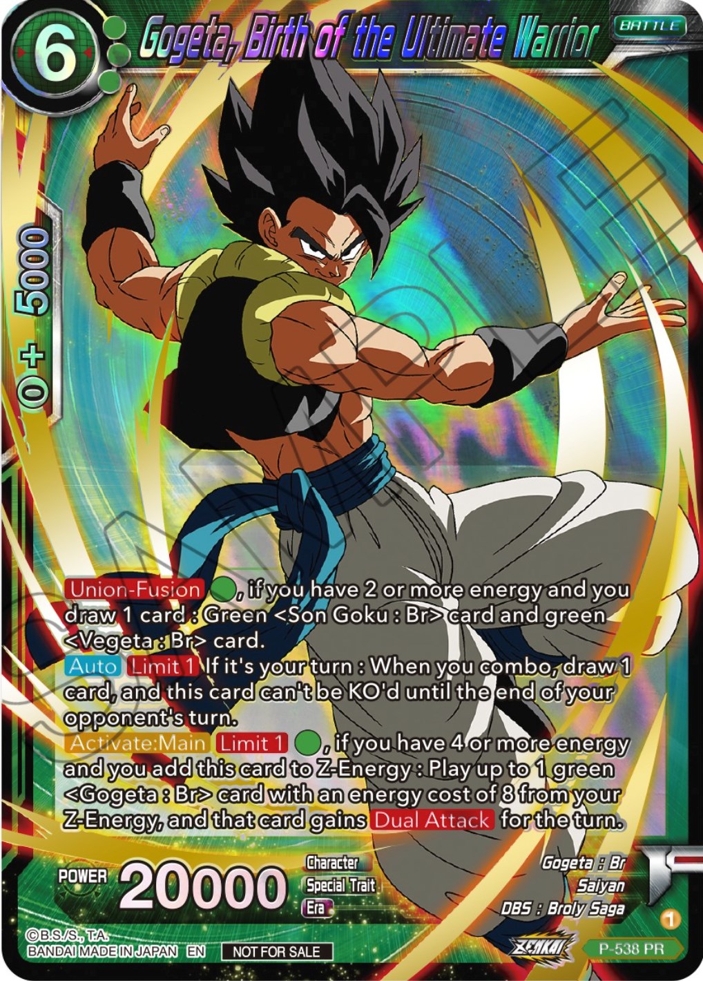 Gogeta, Birth of the Ultimate Warrior (Championship Selection Pack 2023 Vol.2) (Gold-Stamped Shatterfoil) (P-538) [Tournament Promotion Cards] | Devastation Store