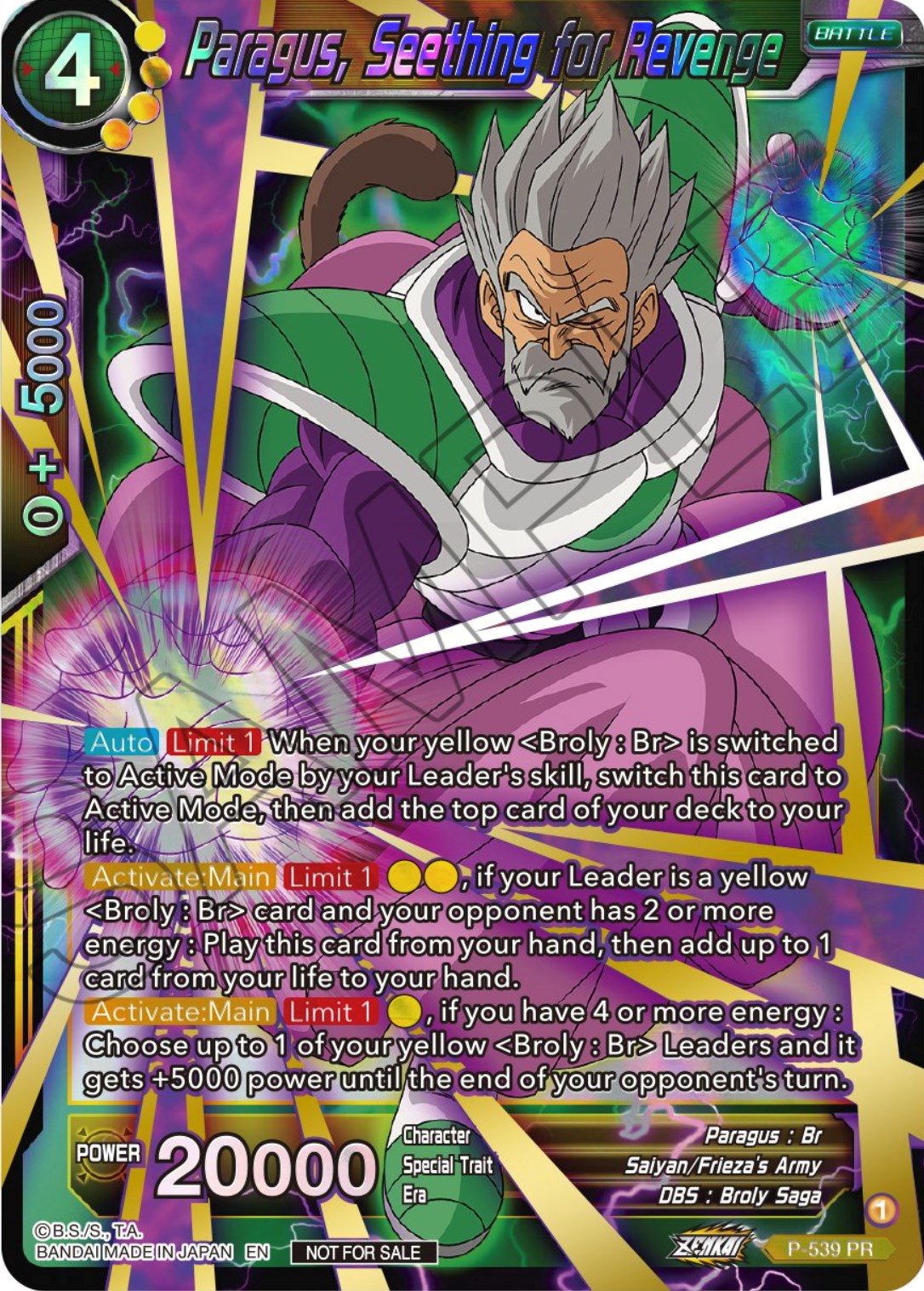 Paragus, Seething for Revenge (Championship Selection Pack 2023 Vol.2) (Gold-Stamped Shatterfoil) (P-539) [Tournament Promotion Cards] | Devastation Store