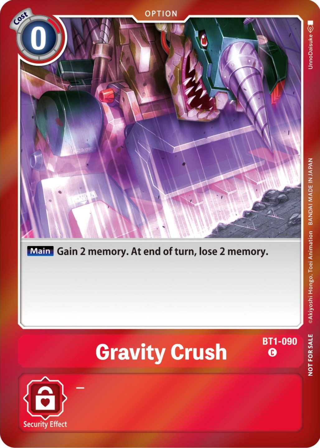 Gravity Crush [BT1-090] (Event Pack 5) [Release Special Booster Promos] | Devastation Store