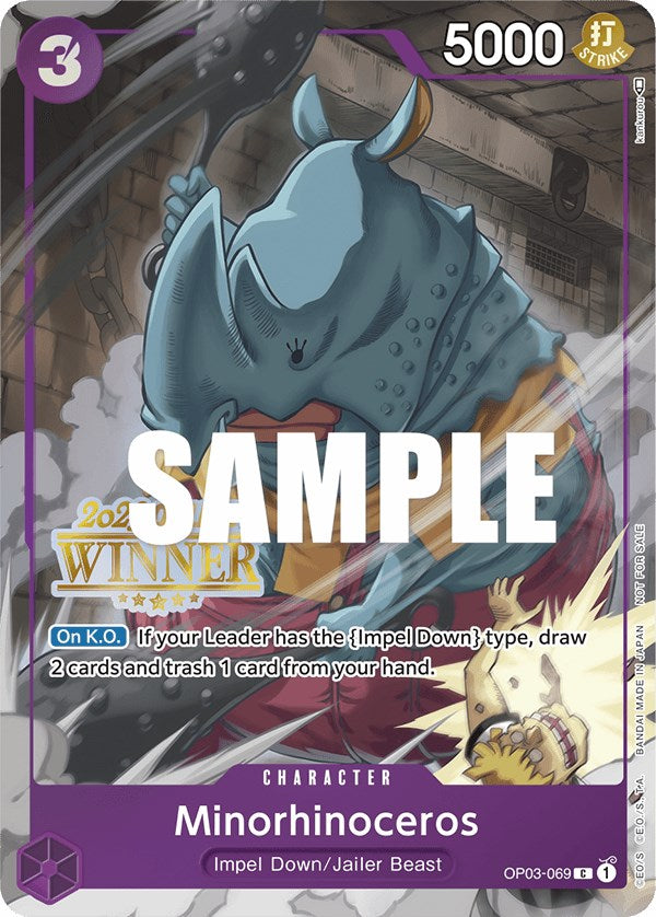 Minorhinoceros (Online Regional 2023) [Winner] [One Piece Promotion Cards] | Devastation Store