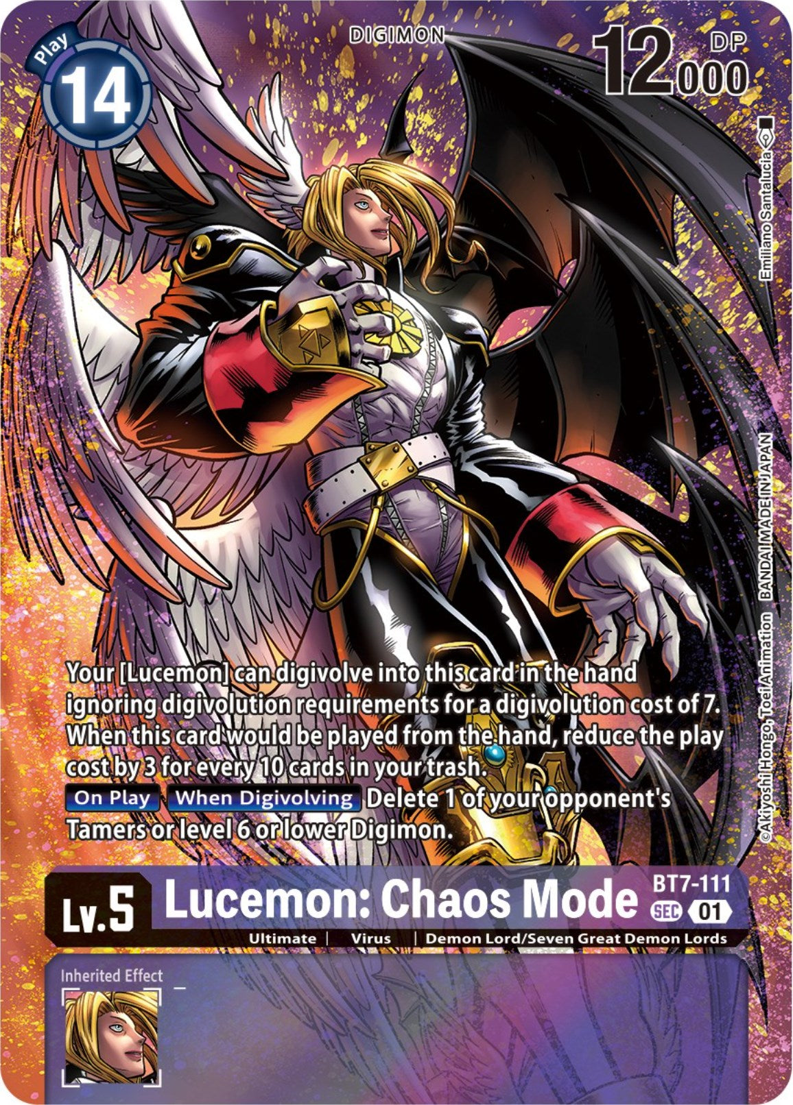 Lucemon: Chaos Mode [BT7-111] (Premium Binder Set) [Next Adventure Promos] | Devastation Store