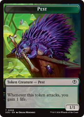 Professor Dellian Fel // Pest (0008) Double-Sided Token [Secrets of Strixhaven Tokens] | Devastation Store