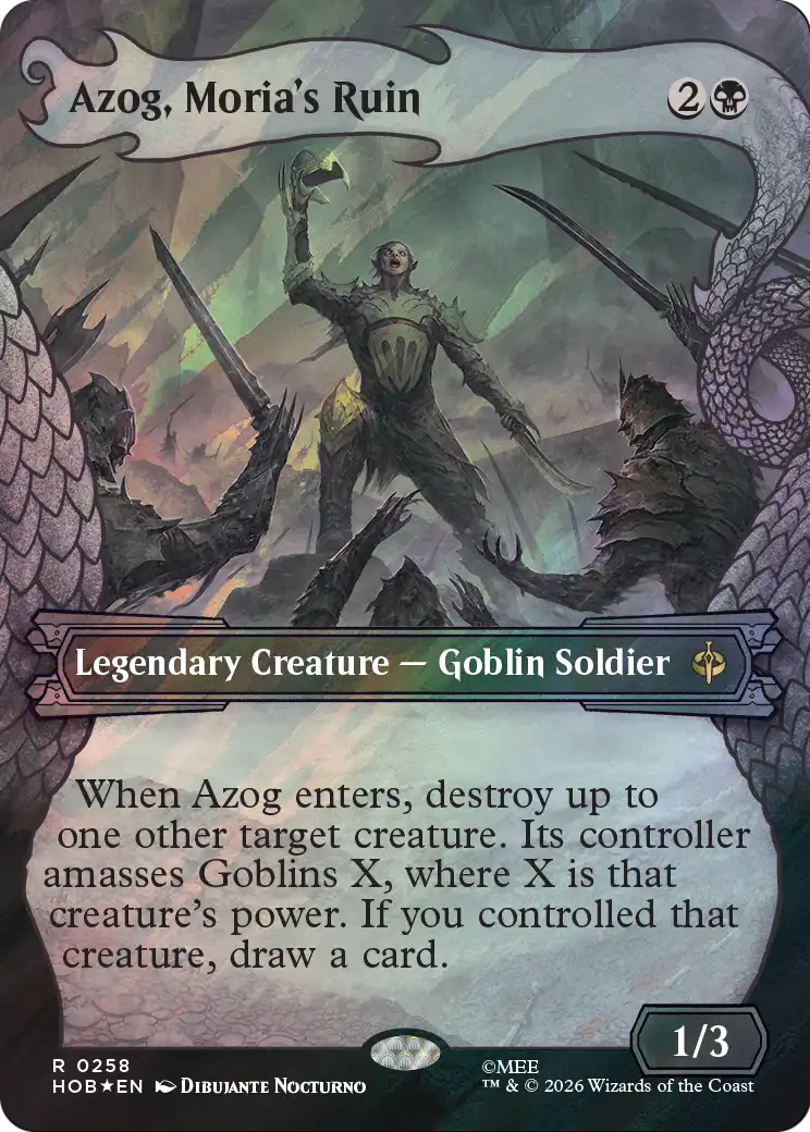 Azog, Moria's Ruin (Showcase) (Surge Foil) [The Hobbit] | Devastation Store