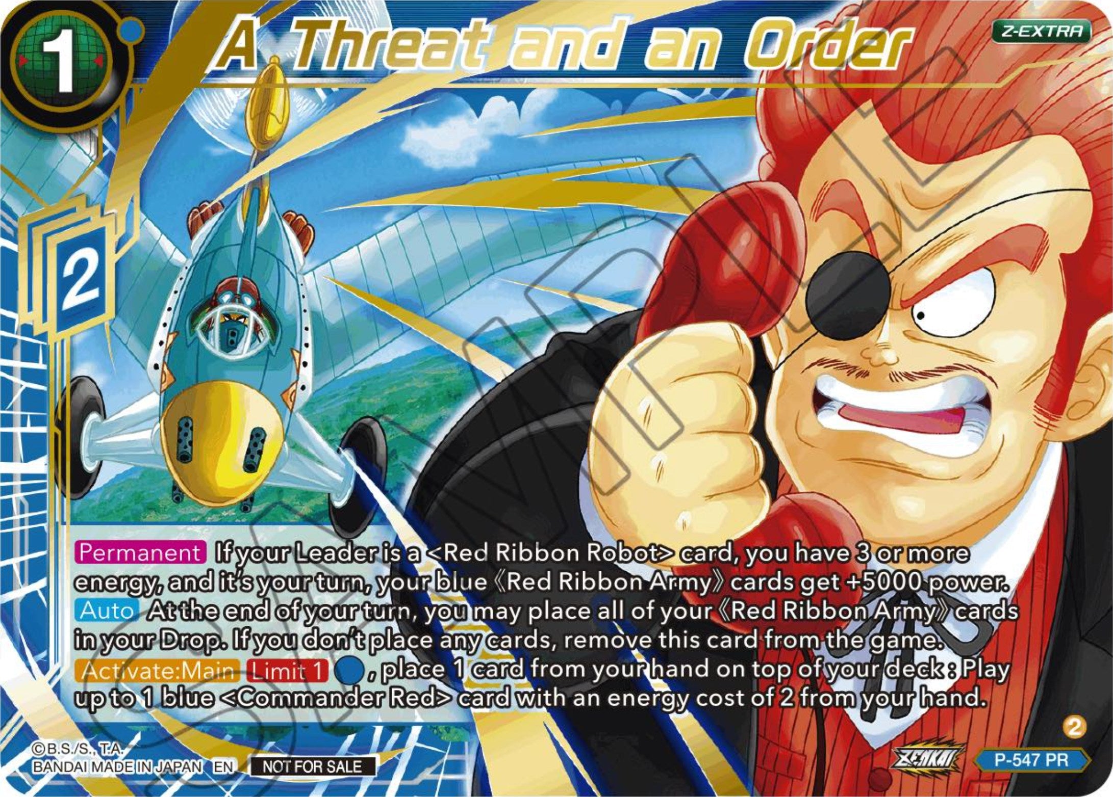 A Threat and an Order (Championship Z Extra Card Pack 2023) (Gold-Stamped) (P-547) [Tournament Promotion Cards] | Devastation Store