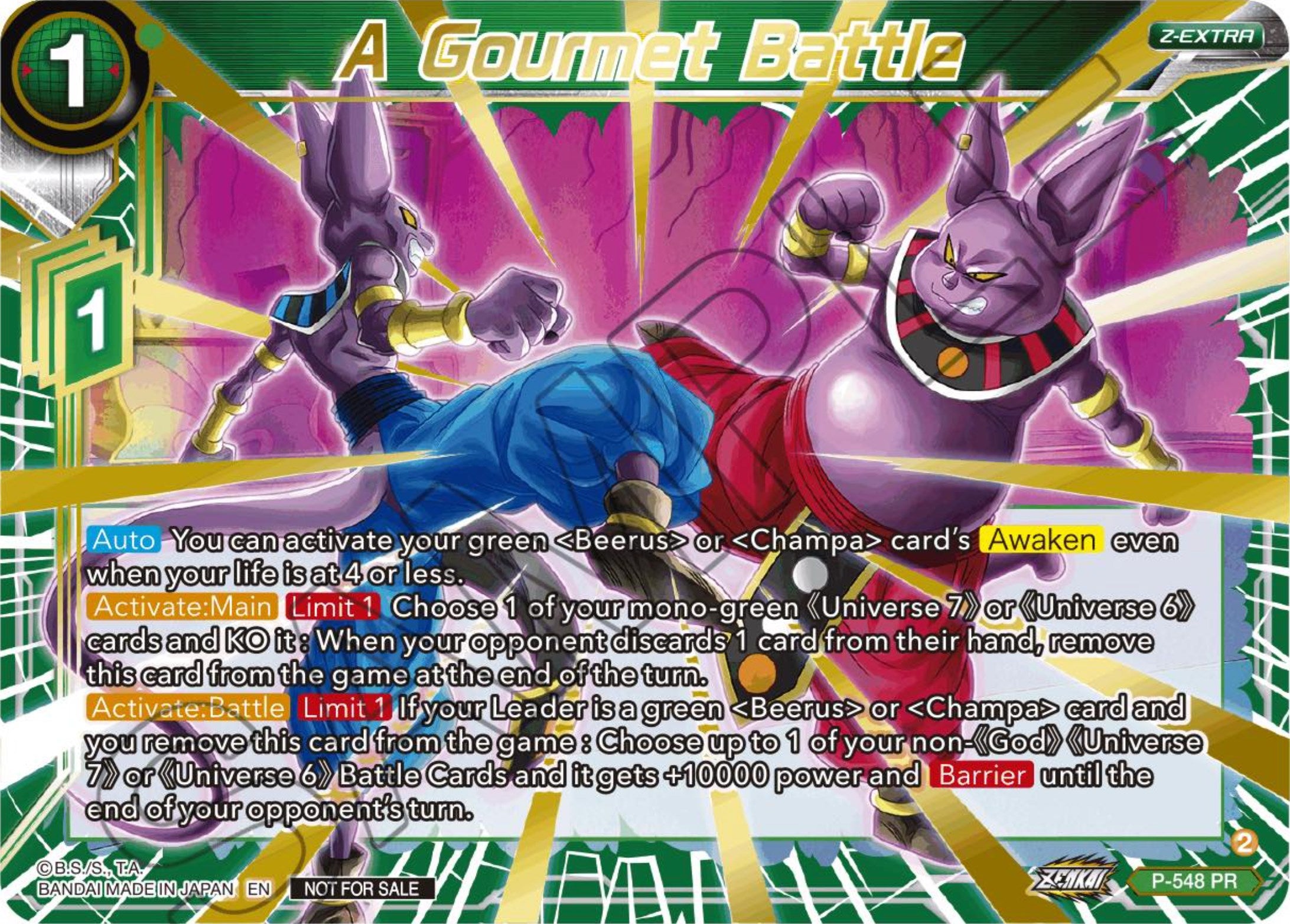 A Gourmet Battle (Championship Z Extra Card Pack 2023) (Gold-Stamped) (P-548) [Tournament Promotion Cards] | Devastation Store