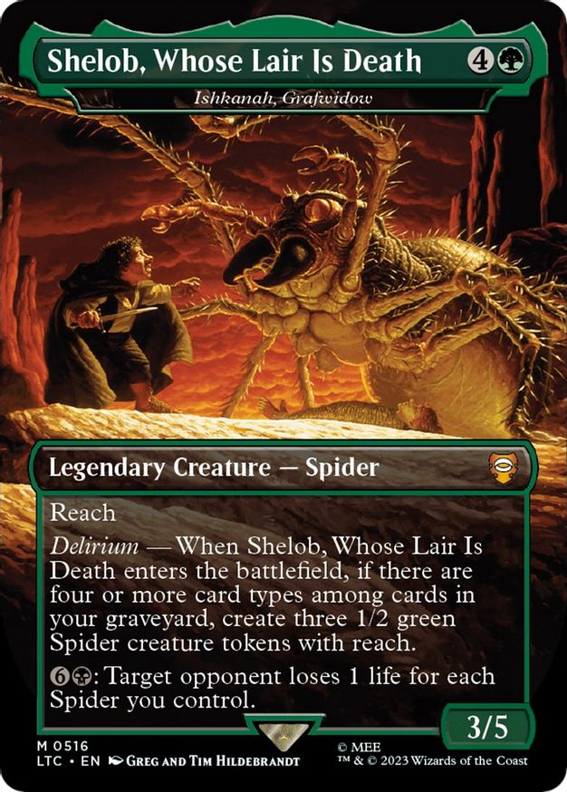 Shelob, Whose Lair Is Death - Ishkanah, Grafwidow (Borderless) [The Lord of the Rings: Tales of Middle-Earth Commander] | Devastation Store