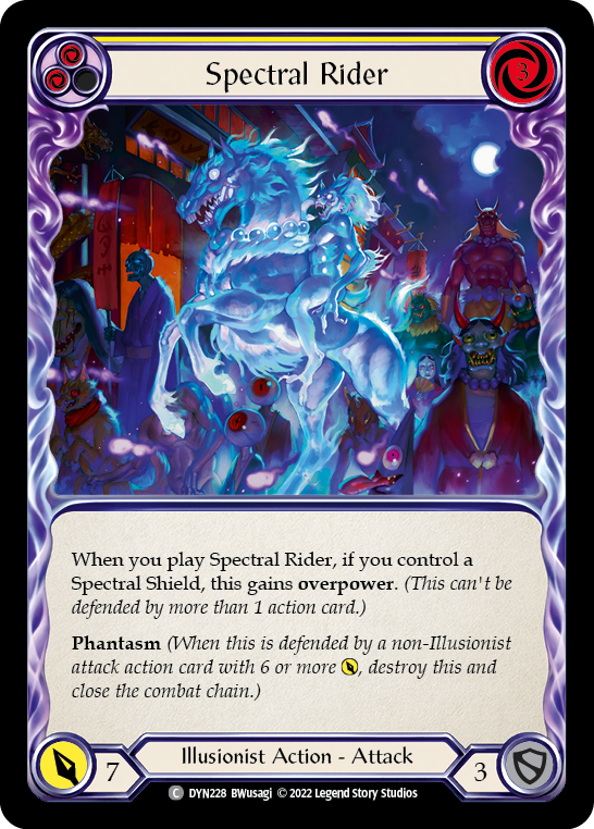 Spectral Rider (Yellow) [DYN228] (Dynasty)  Rainbow Foil | Devastation Store