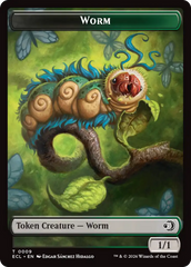 Merfolk // Worm Double-Sided Token [Lorwyn Eclipsed Tokens] | Devastation Store