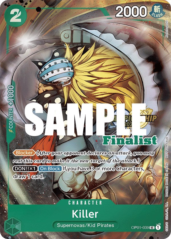 Killer (CS 2023 Top Players Pack) [Finalist] [One Piece Promotion Cards] | Devastation Store