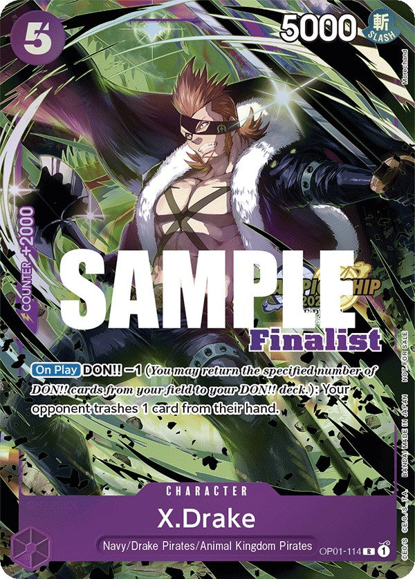 X.Drake (CS 2023 Top Players Pack) [Finalist] [One Piece Promotion Cards] | Devastation Store