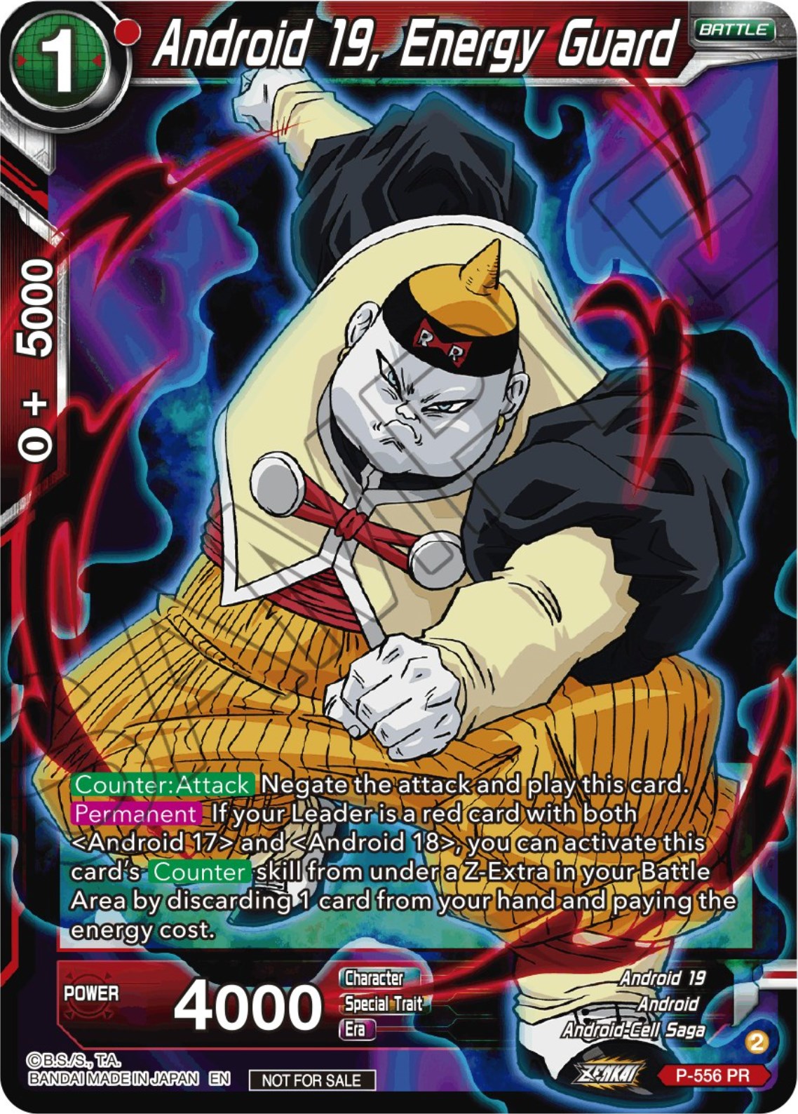 Android 19, Energy Guard (Zenkai Series Tournament Pack Vol.6) (P-556) [Tournament Promotion Cards] | Devastation Store
