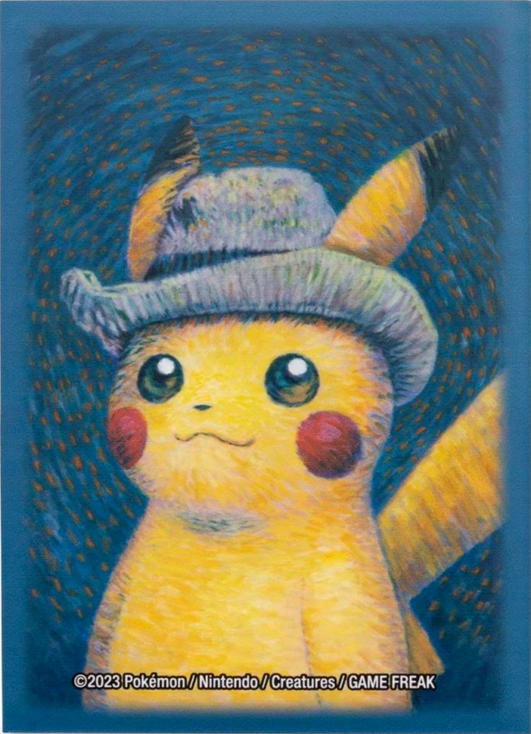 Card Sleeves - Pikachu Inspired by Self-Portrait with Grey Felt Hat Card Sleeves (65-Pack) (Pokemon Center × Van Gogh Museum) | Devastation Store