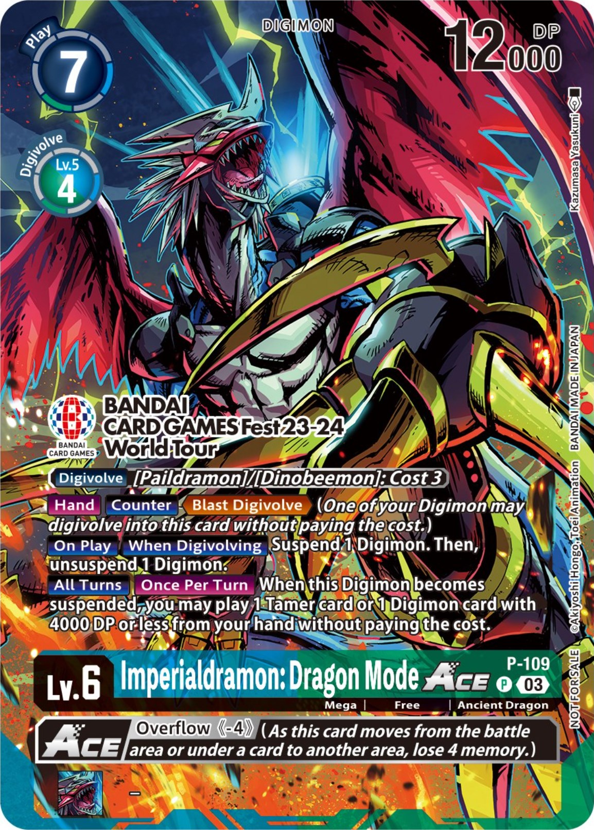 Imperialdramon: Dragon Mode Ace [P-109] (BANDAI Card Games Fest 23-24 World Tour) [Promotional Cards] | Devastation Store