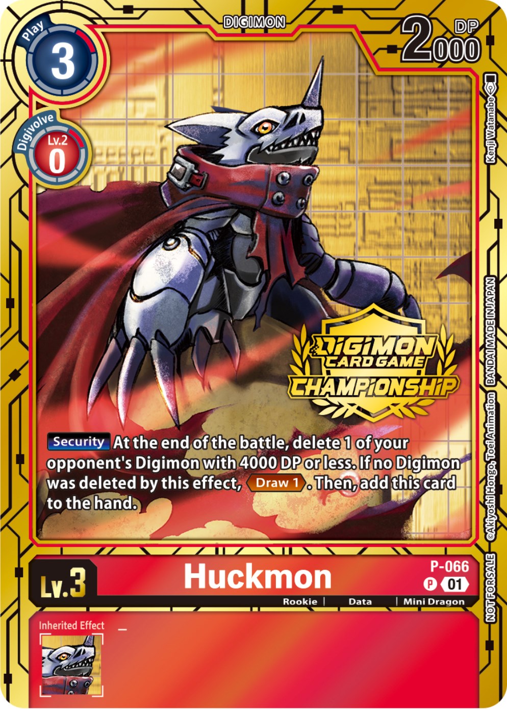 Huckmon [P-066] (Championship 2023 Gold Card Set) [Promotional Cards] | Devastation Store