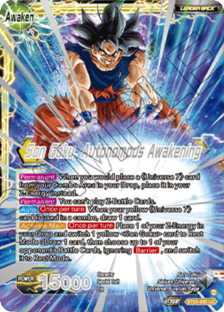 SSB Son Goku // Son Goku, Autonomous Awakening (2023 Championship Finals) (BT23-099) [Tournament Promotion Cards] | Devastation Store