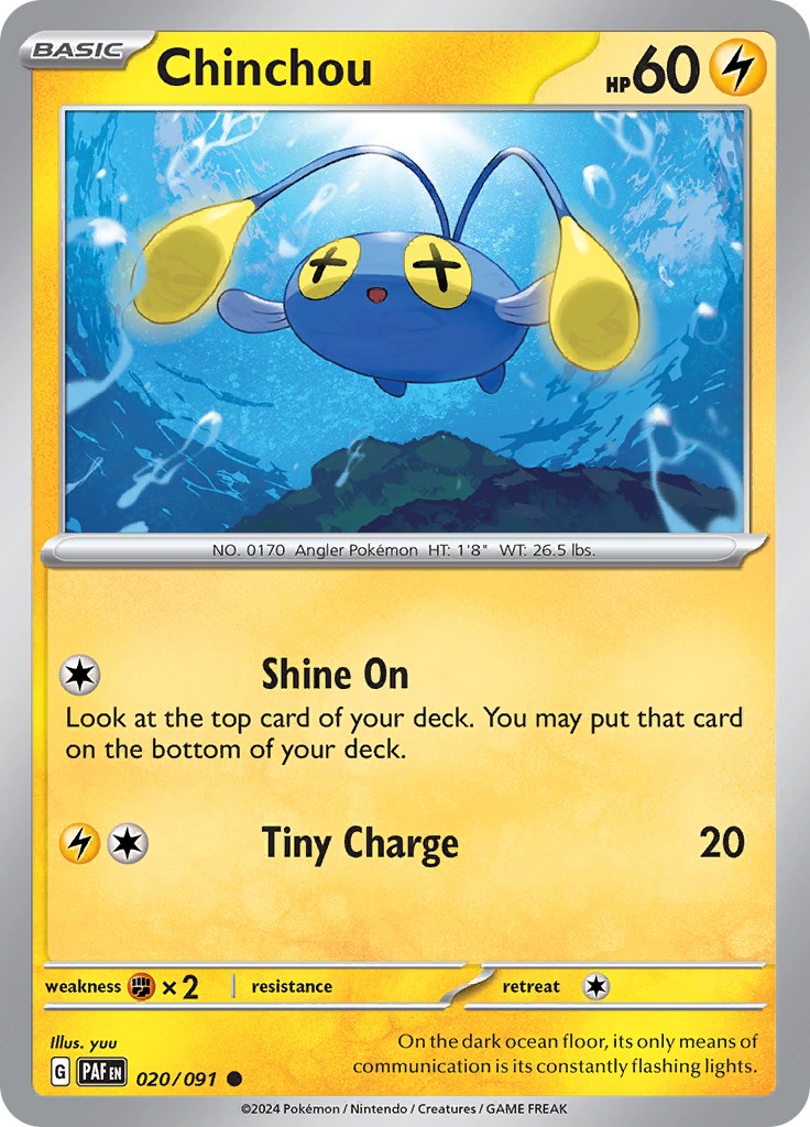 Chinchou (020/091) [Scarlet & Violet: Paldean Fates] | Devastation Store