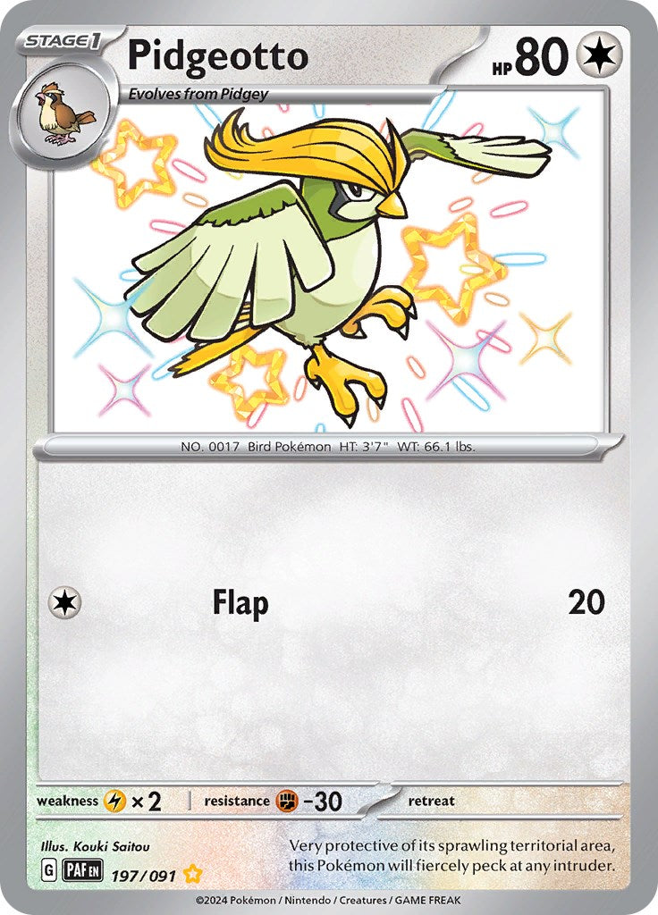 Pidgeotto (197/091) [Scarlet & Violet: Paldean Fates] | Devastation Store