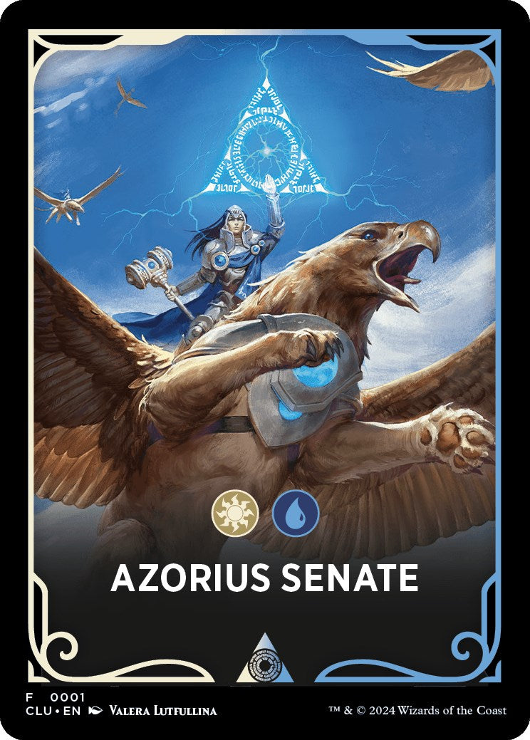 Azorius Senate Theme Card [Ravnica: Clue Edition Tokens] | Devastation Store