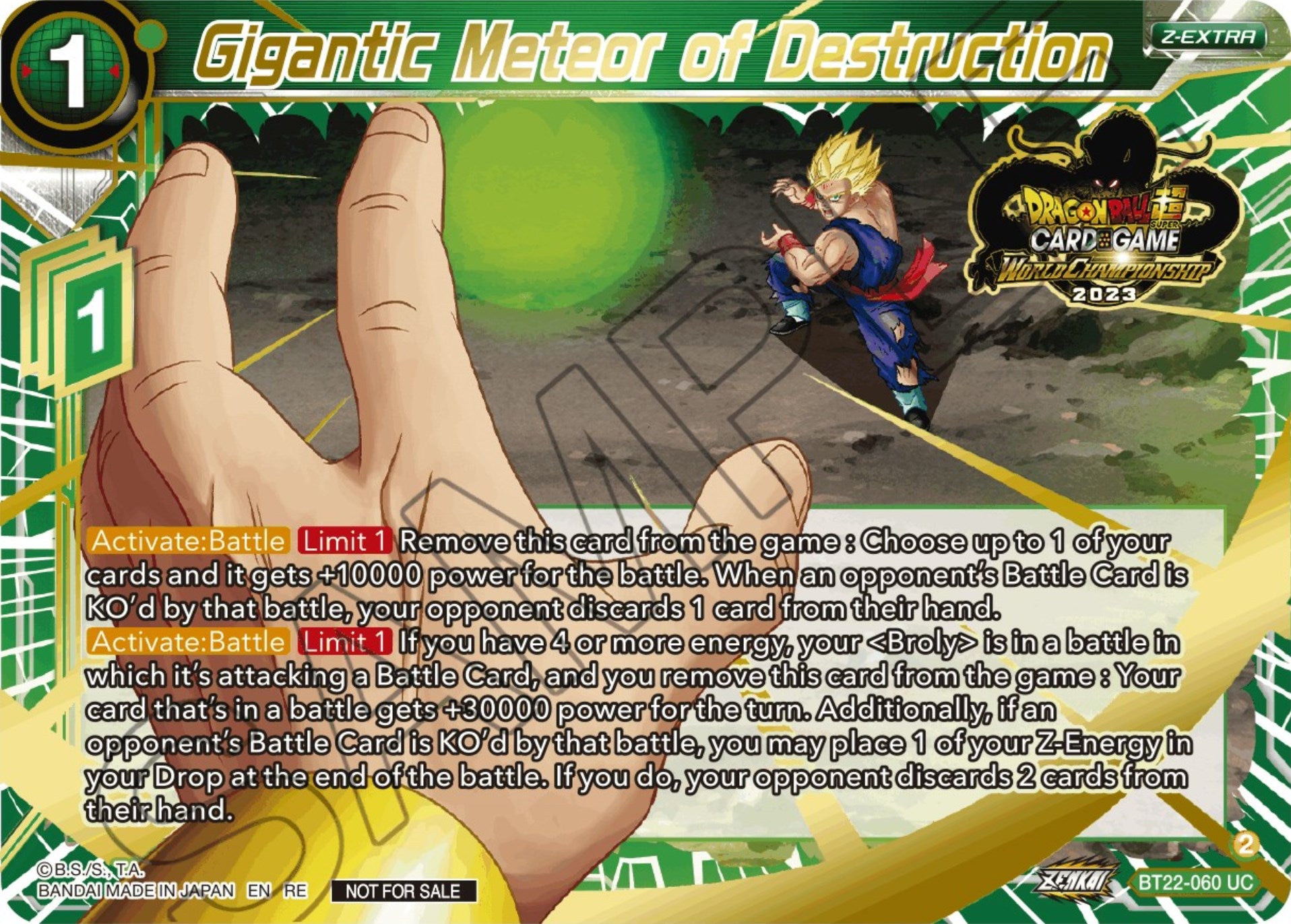 Gigantic Meteor of Destruction (2023 World Championship Z-Extra Card Set) (BT22-060) [Tournament Promotion Cards] | Devastation Store