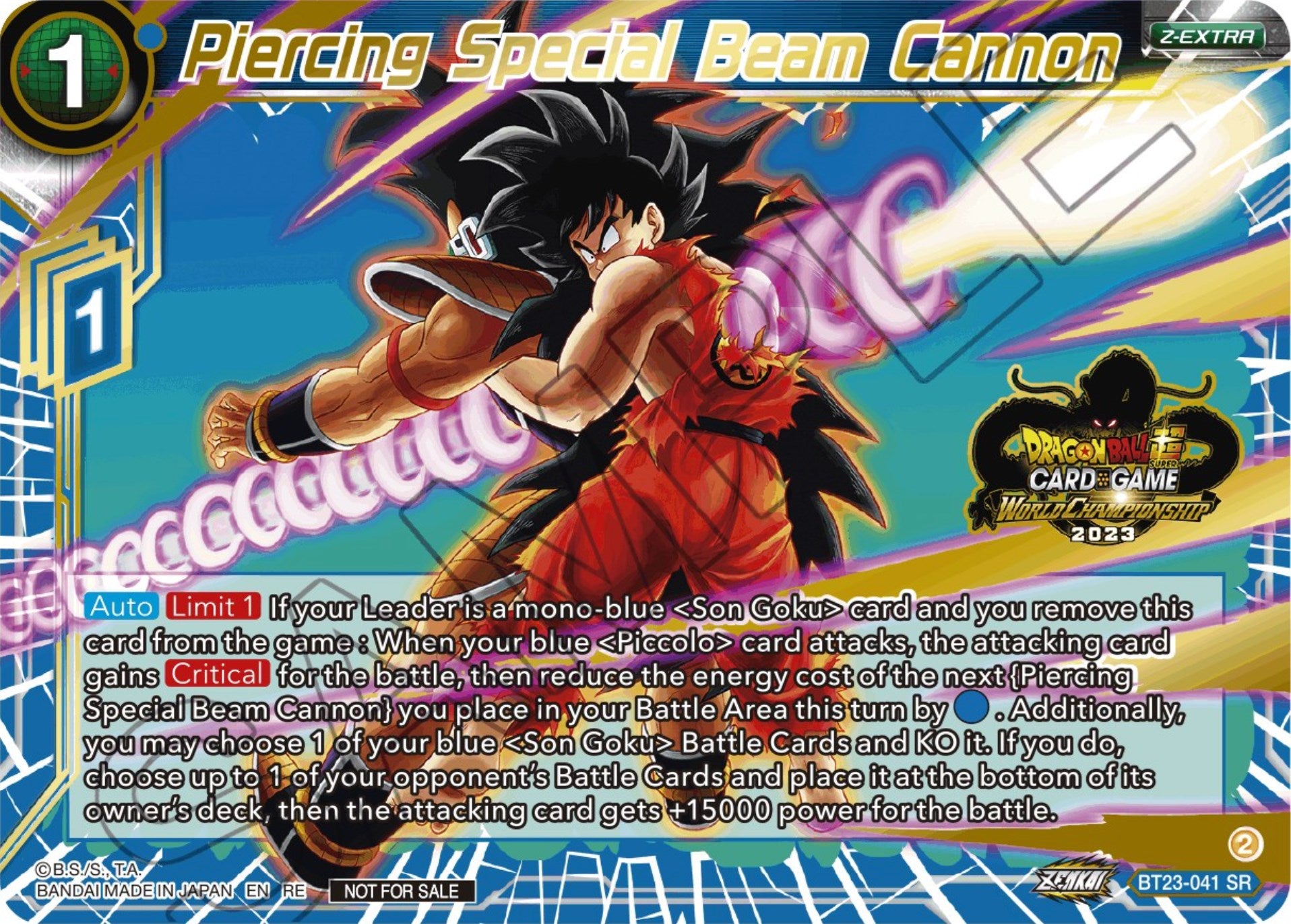 Piercing Special Beam Cannon (2023 World Championship Z-Extra Card Set) (BT23-041) [Tournament Promotion Cards] | Devastation Store