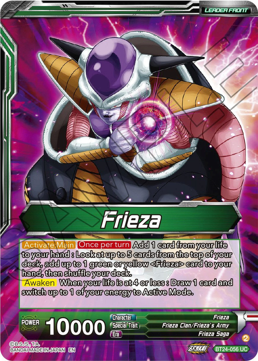 Frieza // Frieza, Scourge of Saiyans (BT24-056) [Beyond Generations Prerelease Promos] | Devastation Store