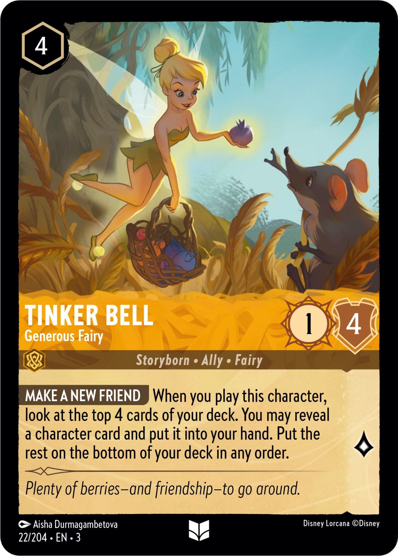Tinker Bell - Generous Fairy (22/204) [Into the Inklands] | Devastation Store