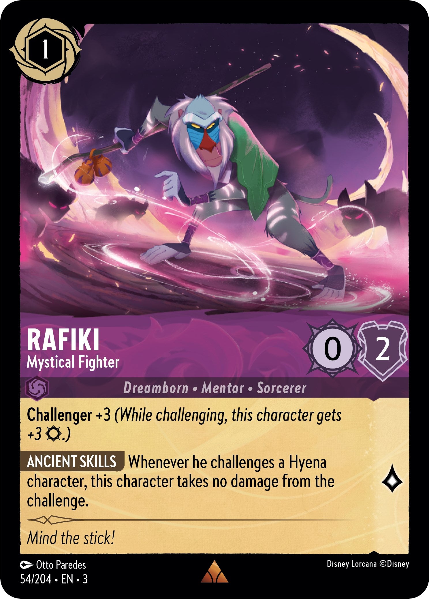 Rafiki - Mystical Fighter (54//204) [Into the Inklands] | Devastation Store