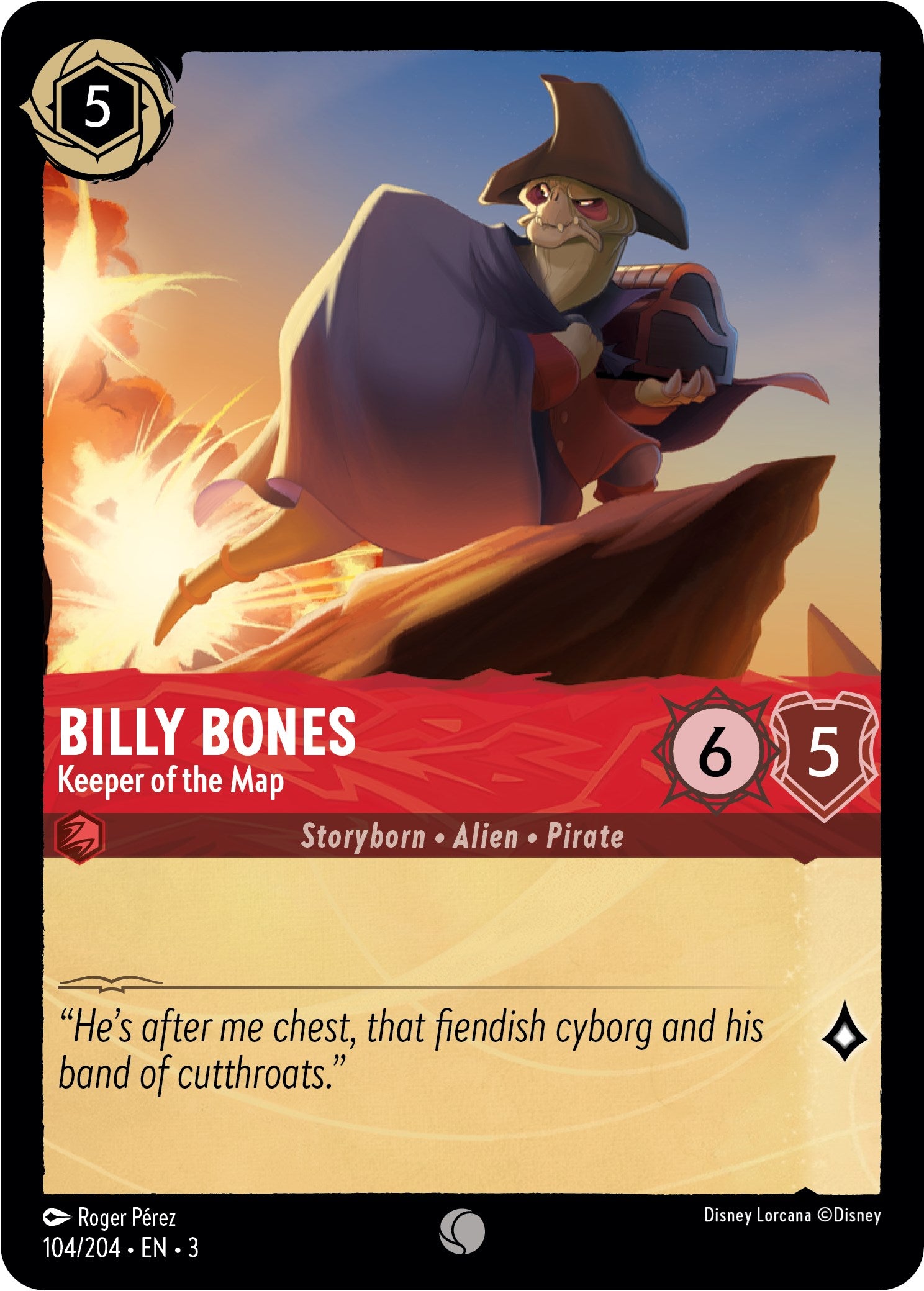 Billy Bones - Keeper of the Map (104/204) [Into the Inklands] | Devastation Store