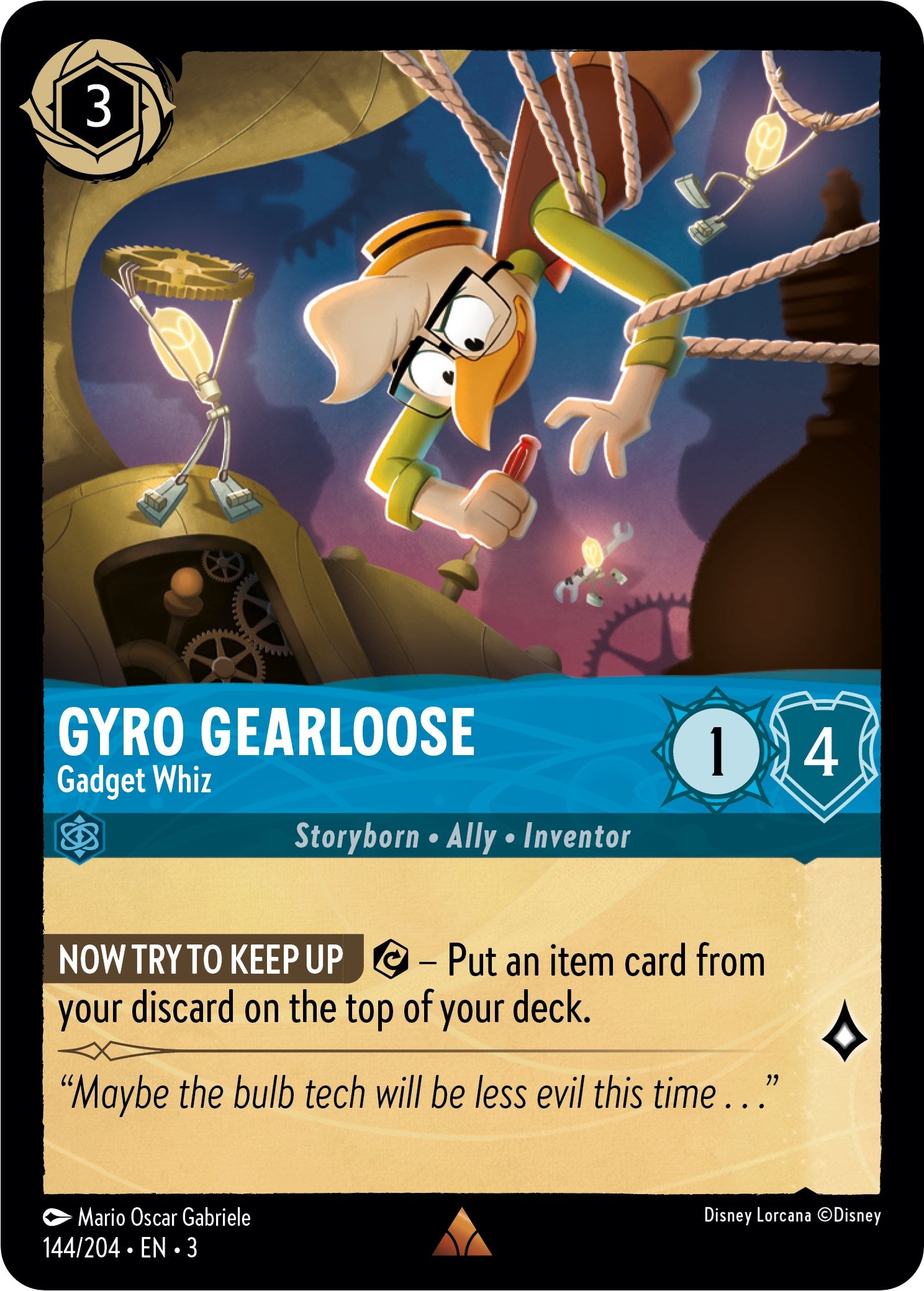 Gyro Gearloose - Gadget Whiz (144//204) [Into the Inklands] | Devastation Store