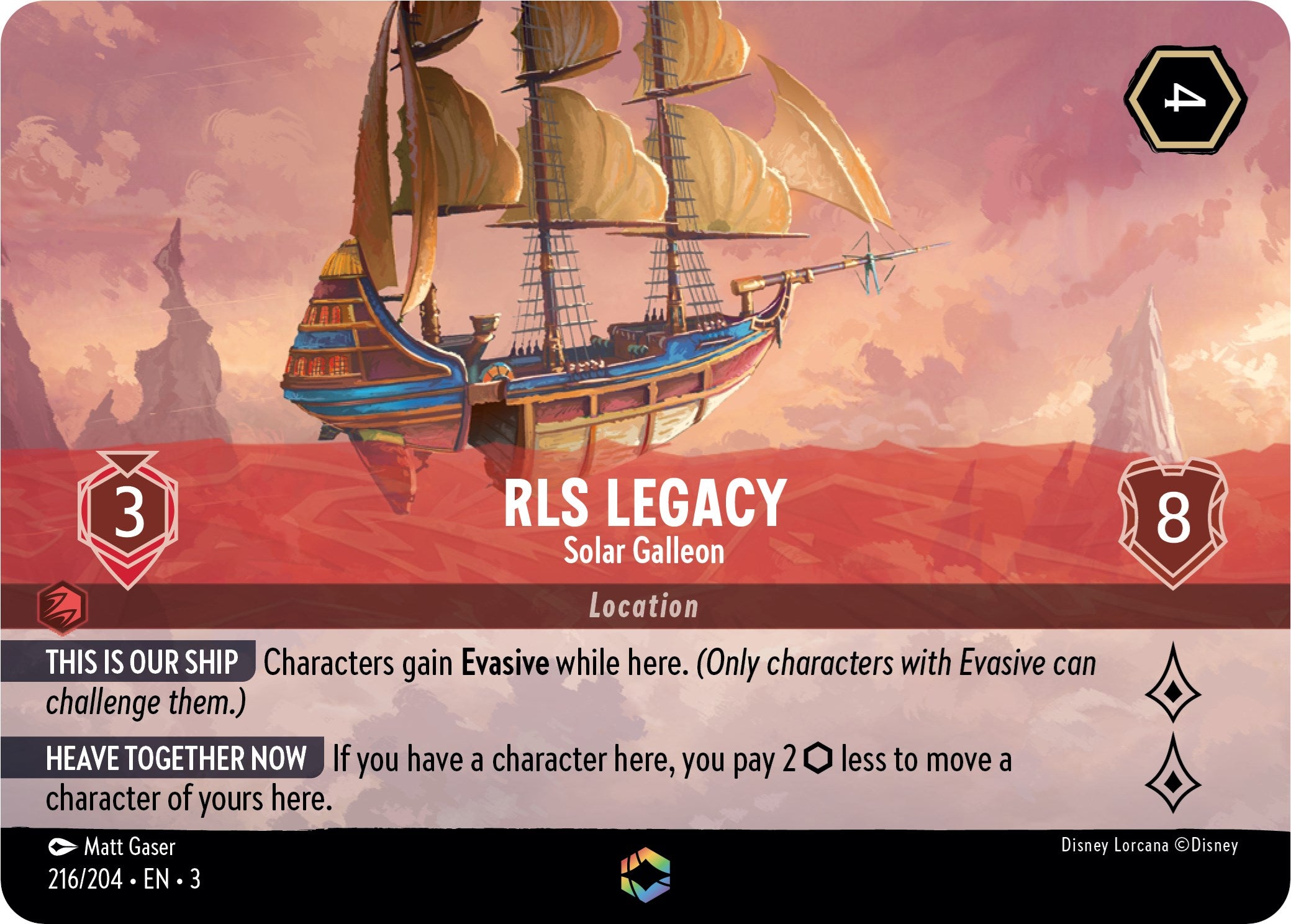 RLS Legacy - Solar Galleon (Enchanted) (216/204) [Into the Inklands] | Devastation Store