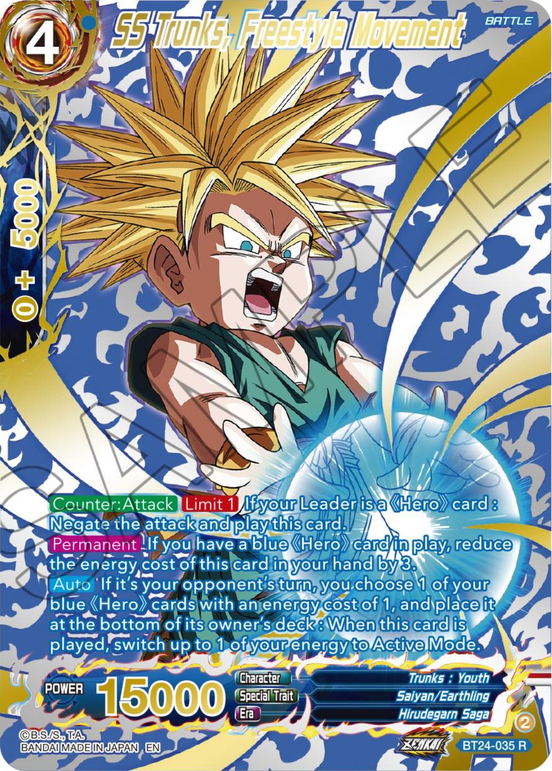SS Trunks, Freestyle Movement (Collector Booster) (BT24-035) [Beyond Generations] | Devastation Store