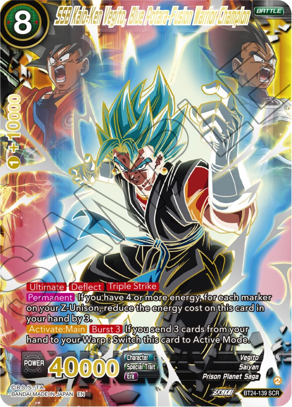 SSB Kaio-Ken Vegito, Blue Potara-Fusion Warrior Champion (Collector Booster) (BT24-139) [Beyond Generations] | Devastation Store