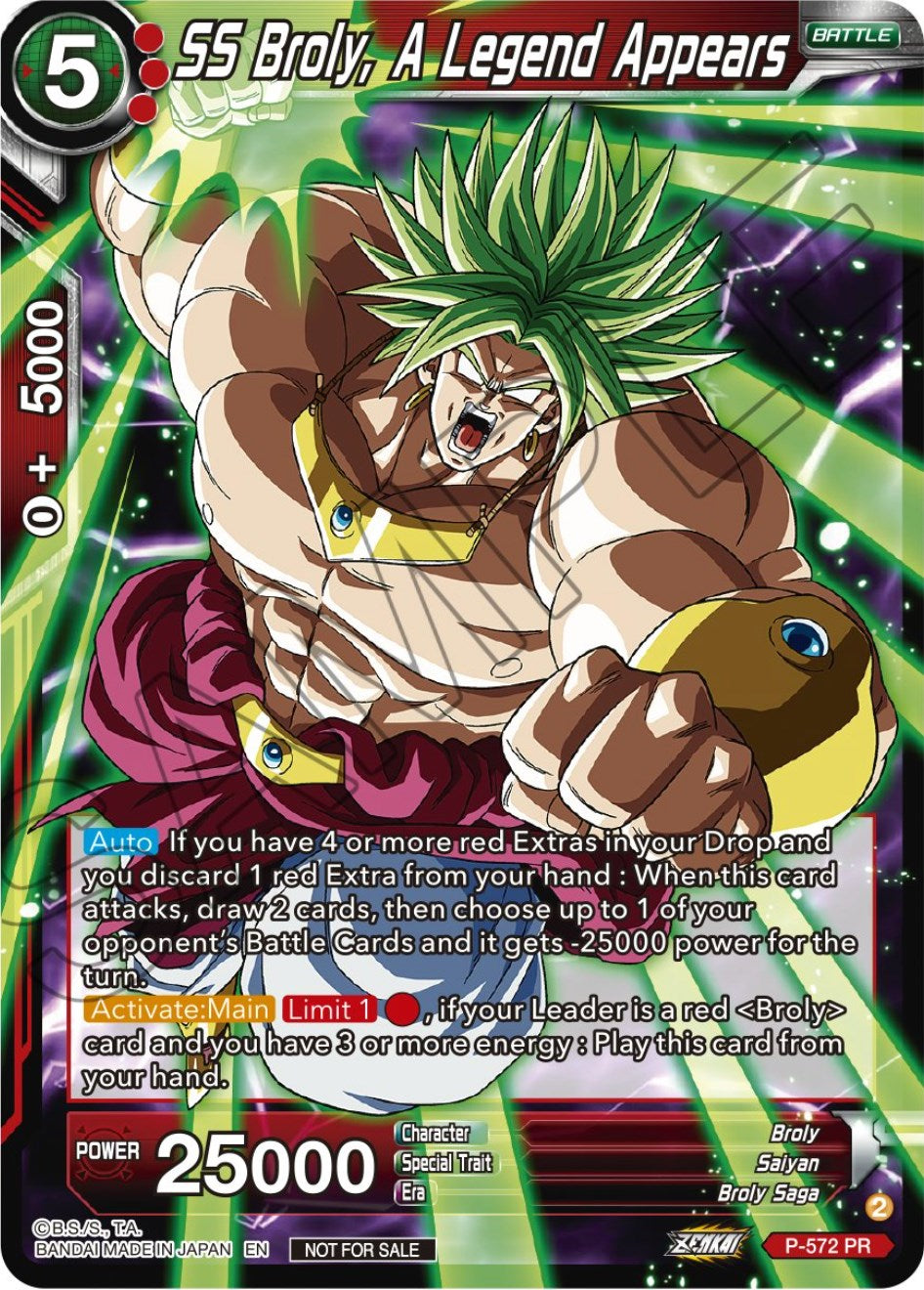 SS Broly, A Legend Appears (Zenkai Series Tournament Pack Vol.7) (P-572) [Tournament Promotion Cards] | Devastation Store
