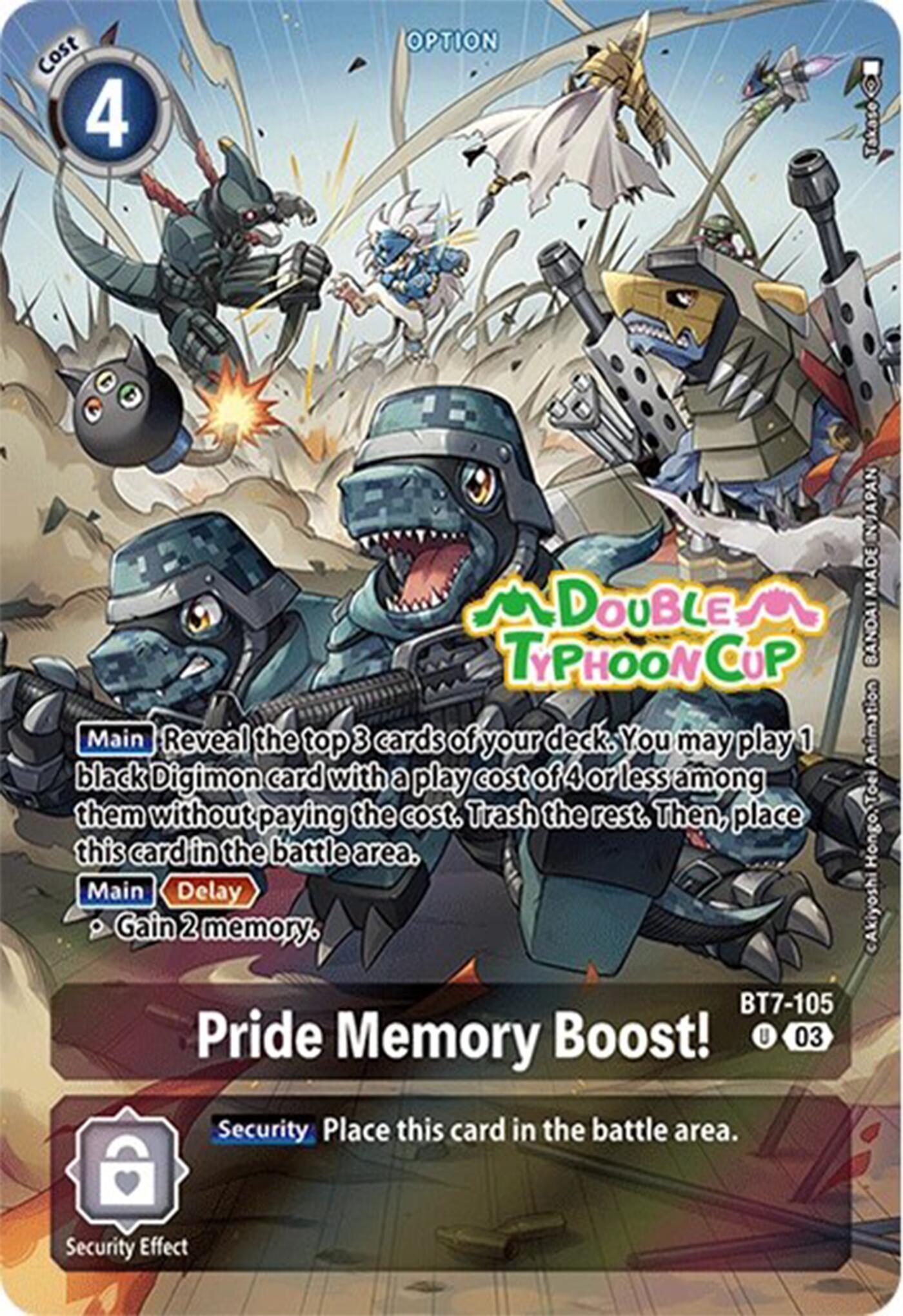 Pride Memory Boost! [BT7-105] (Bonus Pack) [Starter Deck: Double Typhoon Advanced Deck Set Pre-Release Cards] | Devastation Store