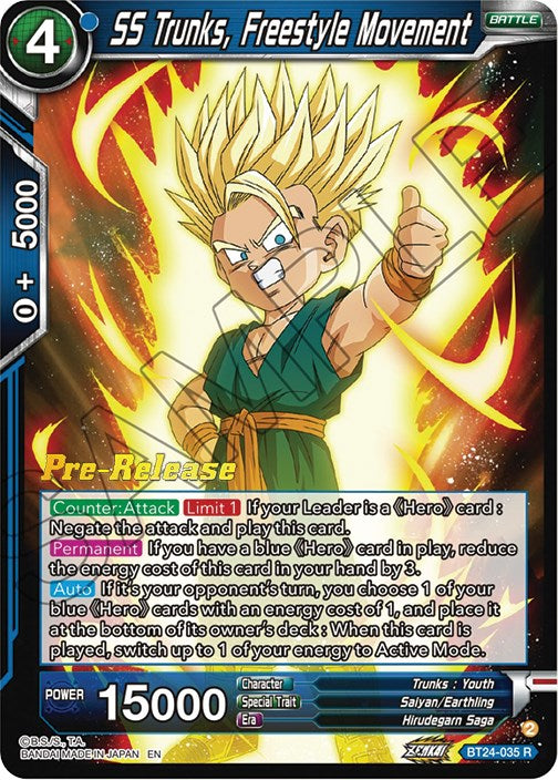 SS Trunks, Freestyle Movement (BT24-035) [Beyond Generations Prerelease Promos] | Devastation Store