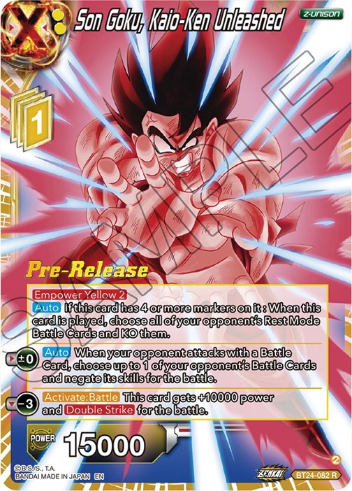 Son Goku, Kaio-Ken Unleashed (BT24-082) [Beyond Generations Prerelease Promos] | Devastation Store