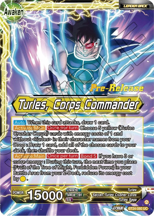 Turles // Turles, Corps Commander (BT24-080) [Beyond Generations Prerelease Promos] | Devastation Store