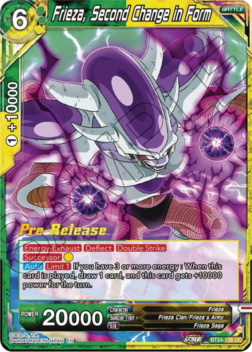 Frieza, Second Change in Form (BT24-136) [Beyond Generations Prerelease Promos] | Devastation Store